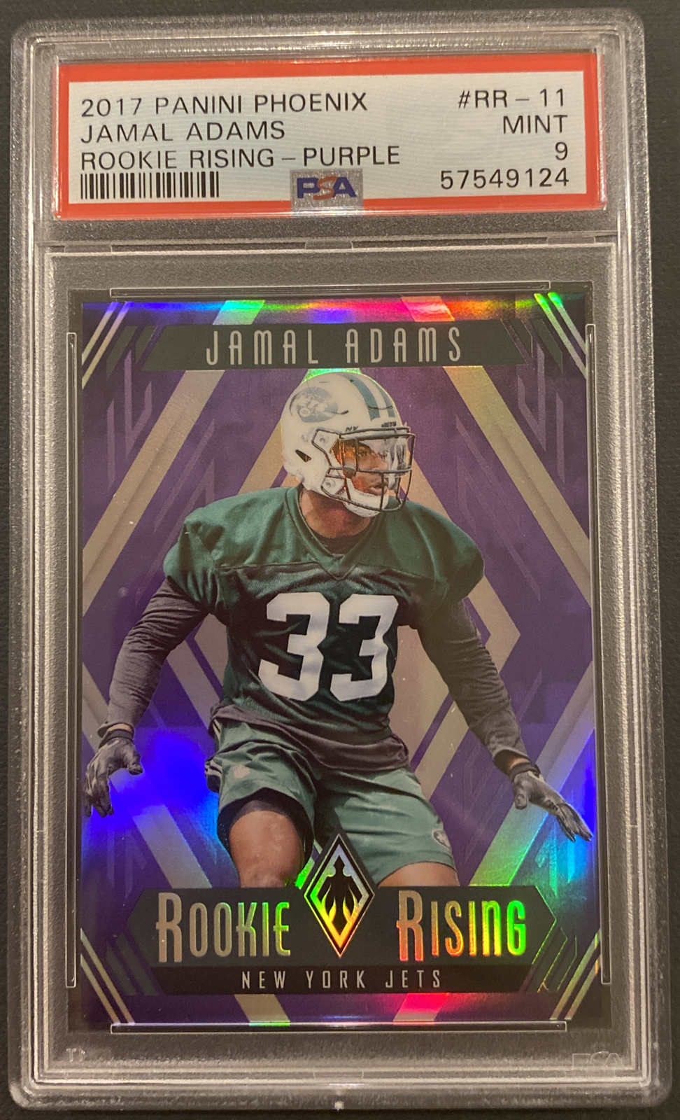 Jamal Adams Panini Phoenix Rookie Rising #RR11 Purple
