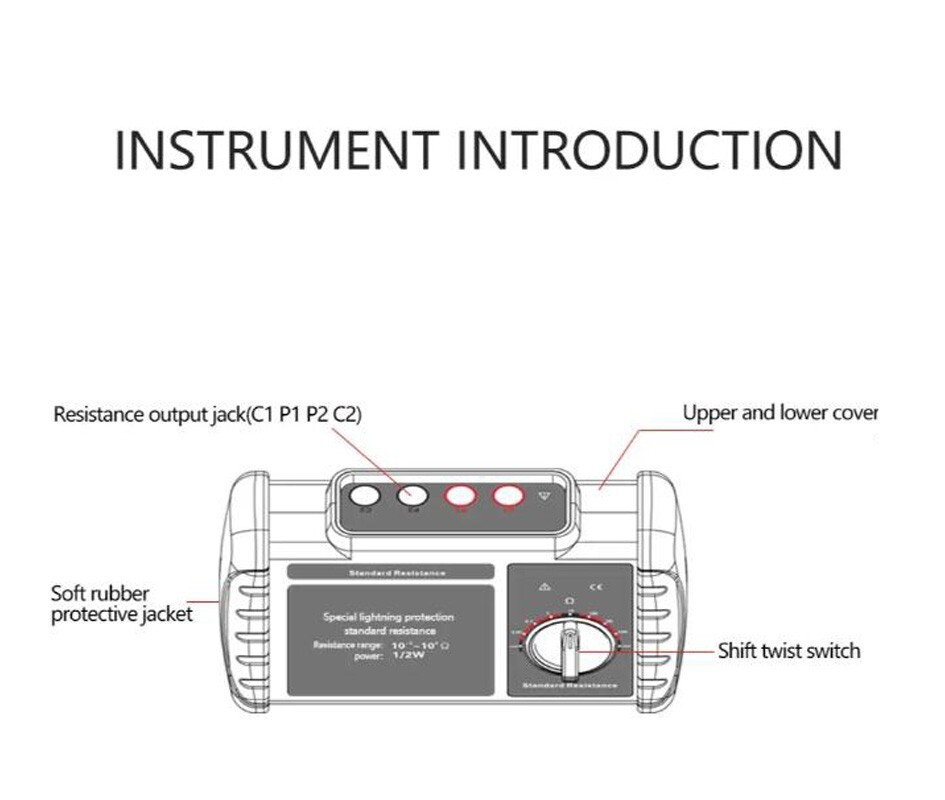 Multi Gear Wirewound Resistance Lightning Rod Standard Resistor Four-wire Method