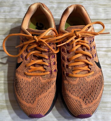 Nike Women s Air Zoom Structure Orange & Purple Running Shoes Size 7.5