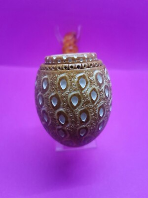 droplet meerschaum pipes hand carved new master H.ege 18x7 cm