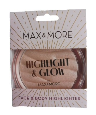 Max & More Highlighter für Gesicht und Körper, schimmernd, 14,5 g in Puderdose
