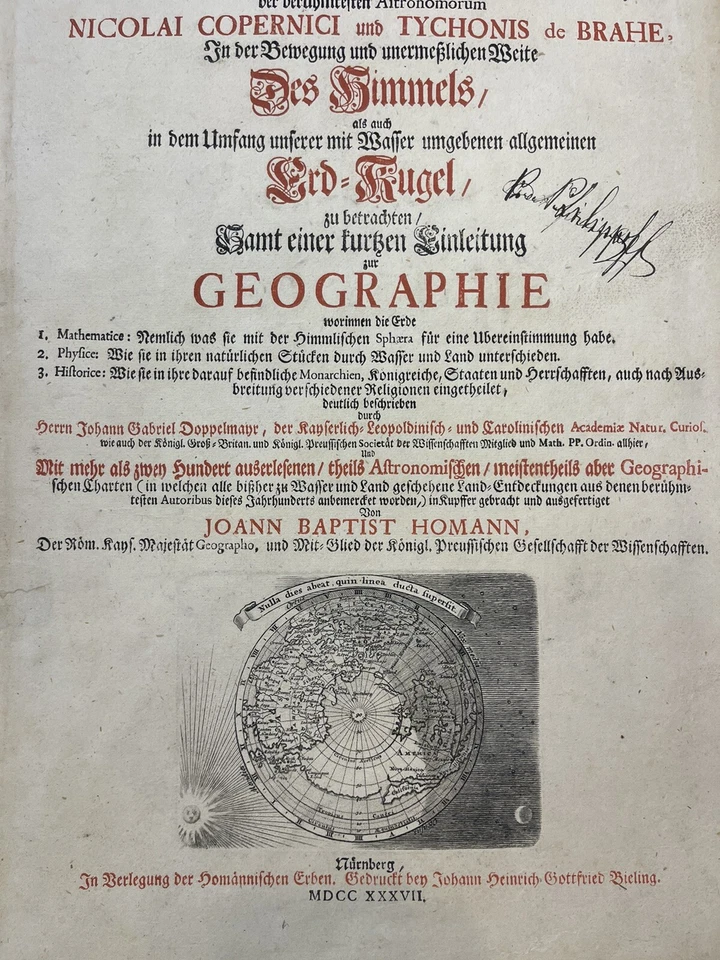 Title Page Only Of “Atlas Novus Terrarum Orbis Imperia Regna ….” 1737 By Homann - Image 3 of 4