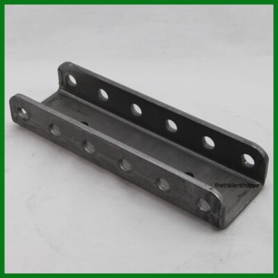 Adjustable Trailer 6 Hole Channel Bracket for Couplers Raw Steel 16,000 Capacity