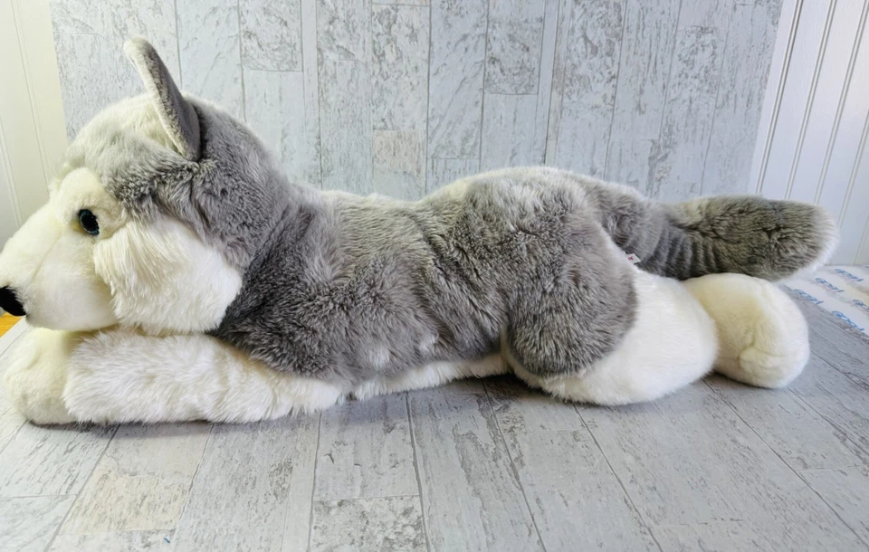 "Felpa Aurora Jumbo Husky Wolf Flopsies Mush 28"" rara" Foto 4 de 4