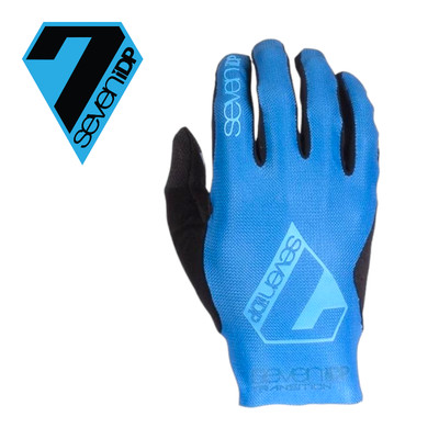 7IDP Transition BMX Dirt Bike & MTB Handschuhe Blau Schwarz