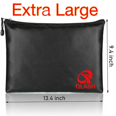Fireproof Waterproof Bag Money Cash 4 Document File Envelope Safe Zip Case  US 