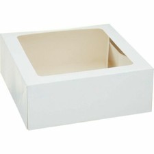 Window Gateaux Cake/Cupcake Boxes Size 8",10" &12" Inch ,Wed/Birthday 4" Deep