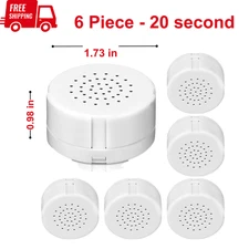 6 PCS White Sound Recorder Voice Recorder Music for Stuffed Animal Toy Recording