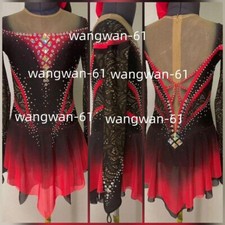 268 Girls Ice Skating Figure Skating Dress Dance Costume Custom Spandex Dress