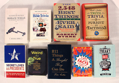Lot of 8 Trivia Books and 1 Rare Activity Book - 211 Things A Bright Boy Can Do