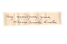 William Cranston Lawton (1853–1941) Signed Clip Autographed / Scholar Greek Lit