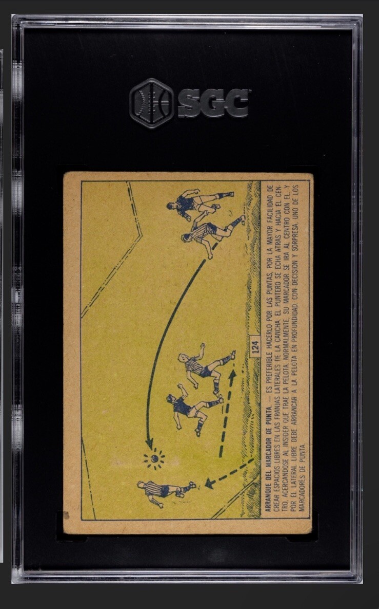 1966 Crack Campeon Soccer #124 Pele Brazil SGC 1.5 FAIR view 2