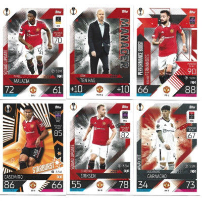 Topps Match Attax Champions League Extra 22/23 Manchester United Base Team Set 