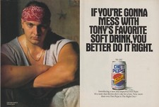 1989 Diet Pepsi Cola - Tony Mandarich NFL Tackle Packers Colts - 2 Page Print Ad