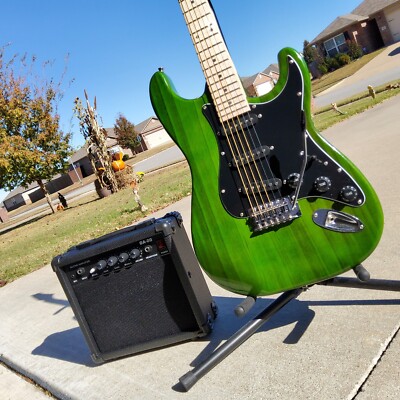  HOLIDAY SPECIAL!  w/AMP! ''S'' Style Electric Guitar w Soft Case/Gig Bag!