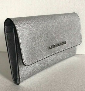 michael kors wallet silver