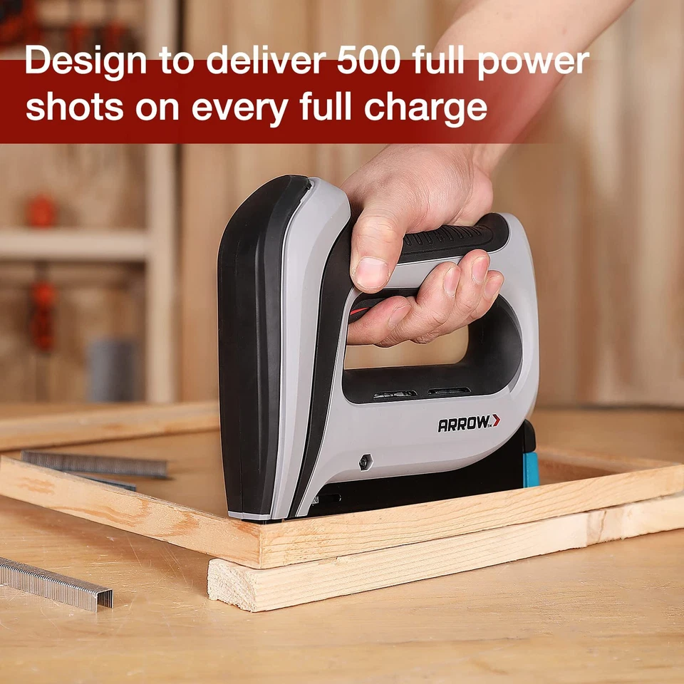 Arrow Cordless Staple Gun Kit Electric Stapler 3750PC 1/4" 3/8" 1/2" T50 Staples - Image 2 of 4