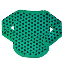 GAP Kids Small 6 - 7 Polka Dot Sweater Long Sleeve Crew Neck Green Navy Blue EUC