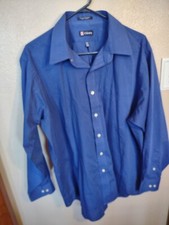 Men's Chaps Long Sleeve Blue Casual Dress Shirt - Size 17/17 1/2 34/35 XL