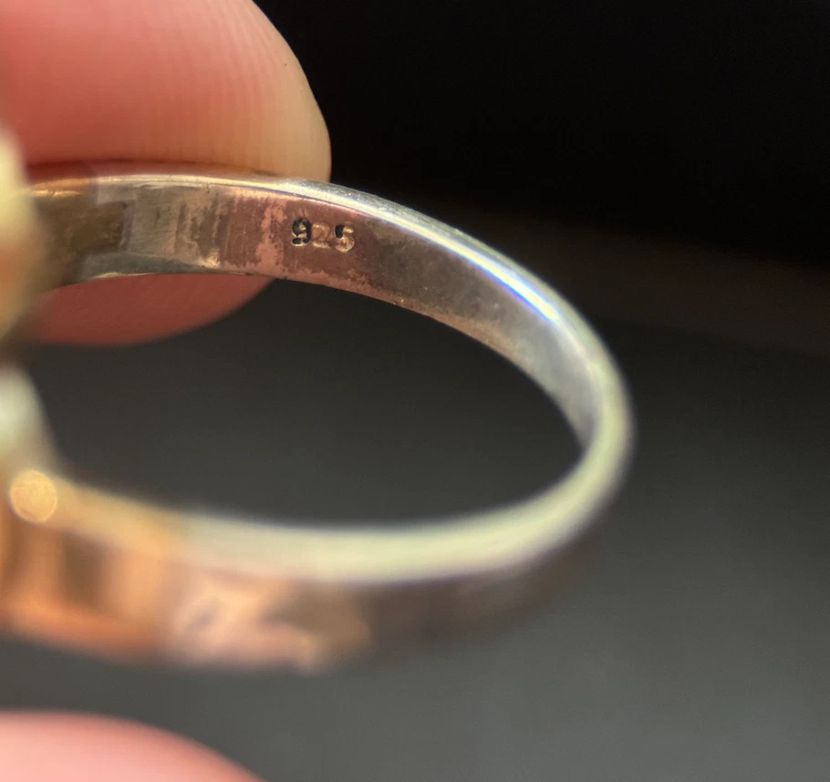 925 Пробы Османский стиль комплект кольцо размер 9 серьги имитации изумруд CZ - Изображение 4 из 4