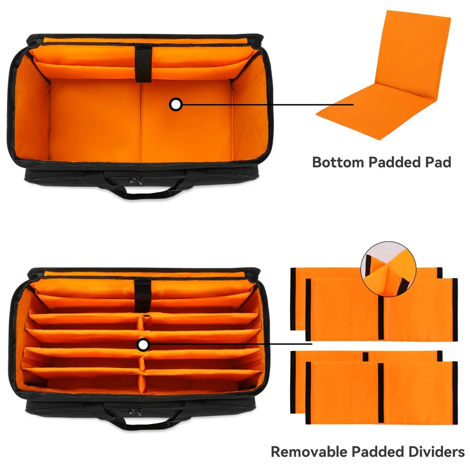 Talrizio Gig Bag Cable File Bag and Gear Organizer DJ Musician Bag 17" Laptop - Image 4 of 4