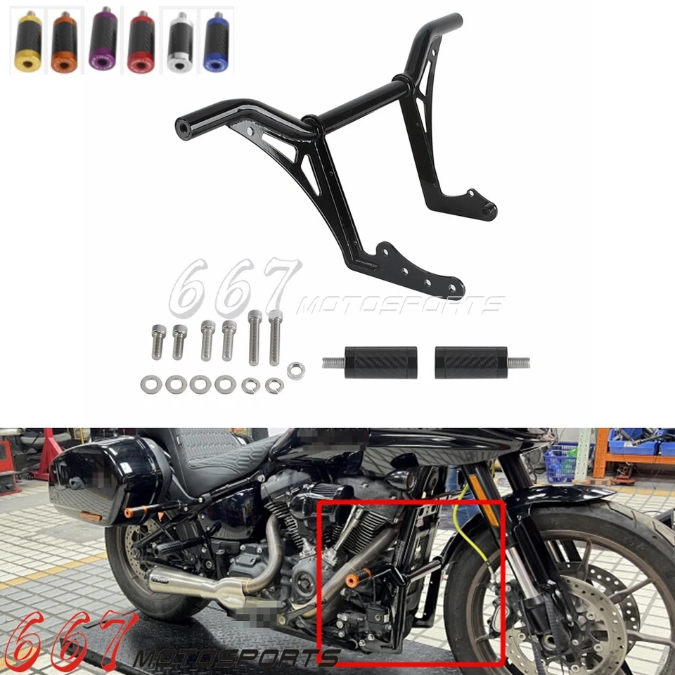Barra de choque de carretera para Harley Low Rider ST FXLRST Fat Bob FXFB FXFBS 2018-2025 Foto 2 de 4