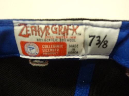 VTG NCAA Kansas Jayhawks LOGO Fitted 7 3/8 Hat 90s Zephyr Graph-X NEW NWT - Picture 5 of 5