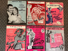 1930s & 40s Sheet Music Clark Gable, Betty Grable, Rita Hayworth, Joan Crawford