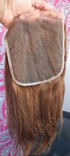 12A BRAZILIAN 18INCHES 7X7 CHESTNUT BROWN 6 WIDIEST LACE CLOSURE STRAIGHT 90g