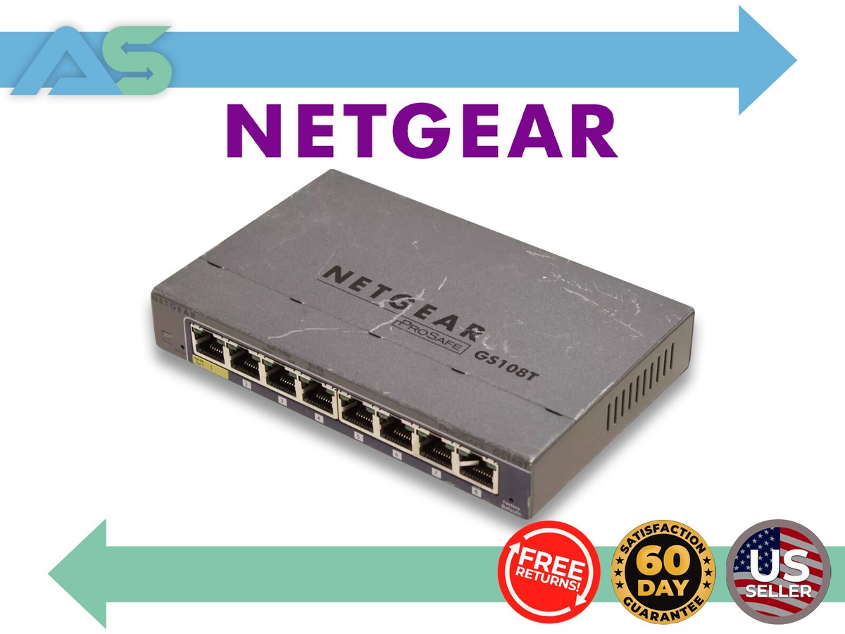 NETGEAR ProSafe GS108Tv2 GS108T Smart Switch 8-Port Gigabit (No