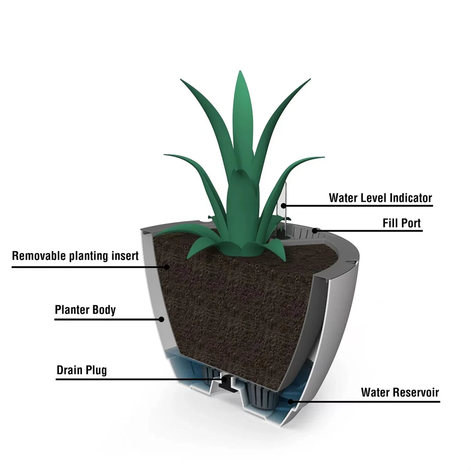 Cesta colgante Mayne Caprio 14", juego de 2 Foto 4 de 4