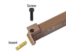 Groove Cutter Carbide Insert Double Head Turning Holder Spring Steel 7-shaped  S