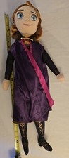 Disney Frozen 2 Princess Anna Plush Doll Satin Cape Dress Soft Hair 25  