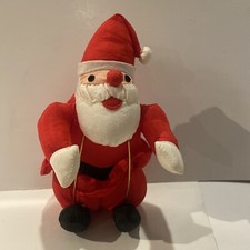 Vintage 1994 Santa Claus Plush Nylon Parachute Christmas International Silver Co