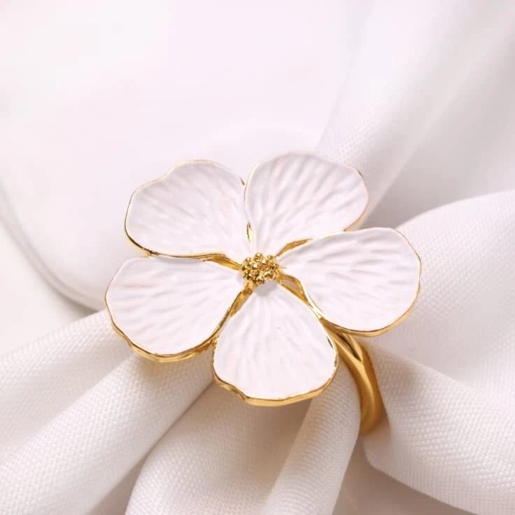 GIFTS PLAZA Judaica Flower Napkin Rings - Thumbnail 3