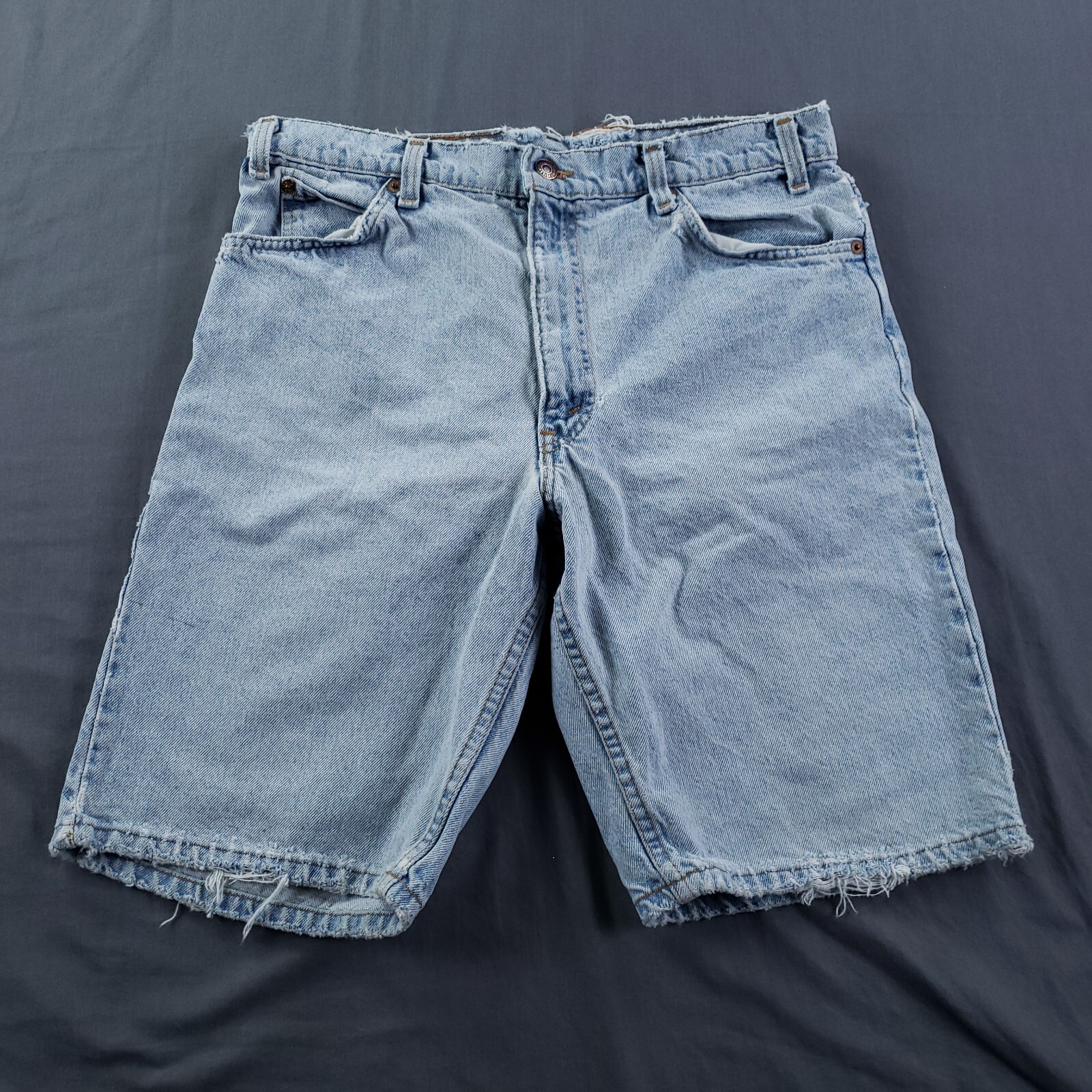 Levis 550 Shorts Mens 34 Blue Orange Tab Light Was Grunge 90s 1992 Denim