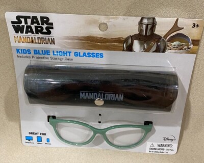 Star Wars Mandalorian Kids Blue Light Glasses Baby Yoda on the