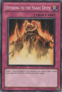 Offering to the Snake Deity - RYMP-EN085 - Common - 1st Edition x3 - Lightly Pla