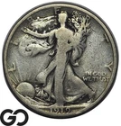 1919-S Walking Liberty Half Dollar, Key San Francisco Date, VG