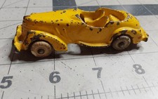 Hubley Cast Iron 2 Door Convertible Car Yellow