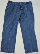 Haggar Jean Dress Pants Men's Size 44 x 32 With Elastic Waistband