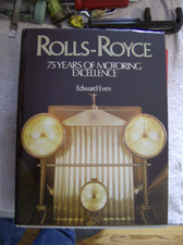 ROLLS-ROYCE 75 YEARS OF MOTORING EXCELLENCE LARGE SZ 208 PGS  DUST JACKET VGC'79