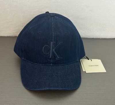 Calvin Klein Men's Denim Dark Blue with CK Logo Baseball Cap/Hat One Size NWT