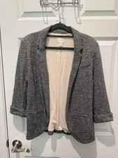 LC Lauren Conrad Gray Blazer 3/4 Sleeve Size 6