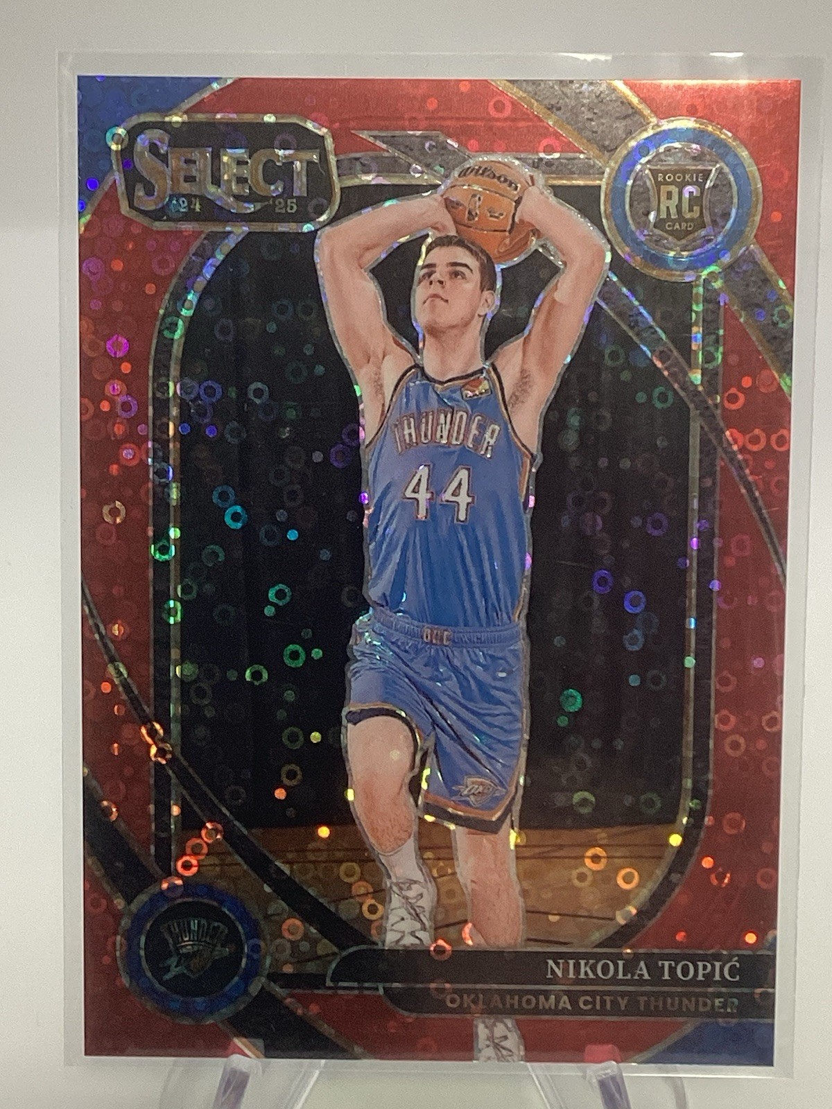 2024 Panini Select Courtside Red Disco Prizm # /49 Nikola Topic Rookie RC 🔥