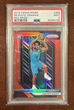 DEVONTE GRAHAM 2018-19 PANINI PRIZM RED PRIZM ROOKIE RC /299 PSA 9 MINT