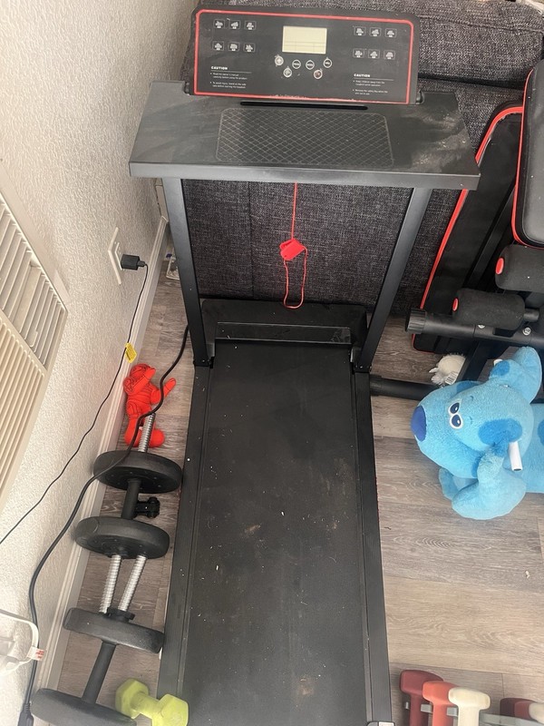 Electric Treadmill Running Machine Console Display, 10+ Programs, Black/Red