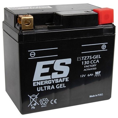 Energysafe Motorrad-Batterie ESTZ7S Gel, 12 Volt, 6 Ah, 113x70x105 mm