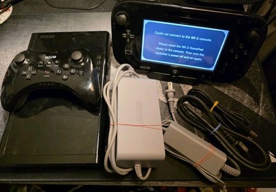 Nintendo Wii U Console and Gamepad+Power Cables+Pro Controller(Works)