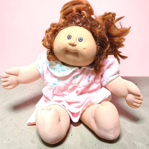 VTG Coleco Cabbage Patch Kids Doll Red Hair Brown Eyes Head Mold #27 16" 1983
